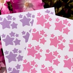 Glitter Star Sticker Sheet! – 0.25 to 0.75 inch