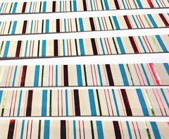 Christmas Candy Stripes Cardstock Borders K&Company Stickers Foil Accent 8pc 6″