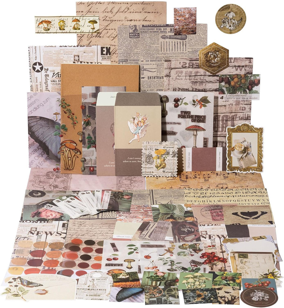 Scrapbook Kit for Beginners, Aesthetic Junk Journal Supplies, Scrapbooking and J
