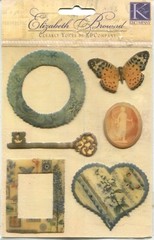 Lot of 5 Butterfly scrapbook stickers, K&Company, Sticko, Studio 112