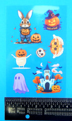 Halloween Clear Decal Sticker Sheet Style 7 Jack o Lanterns