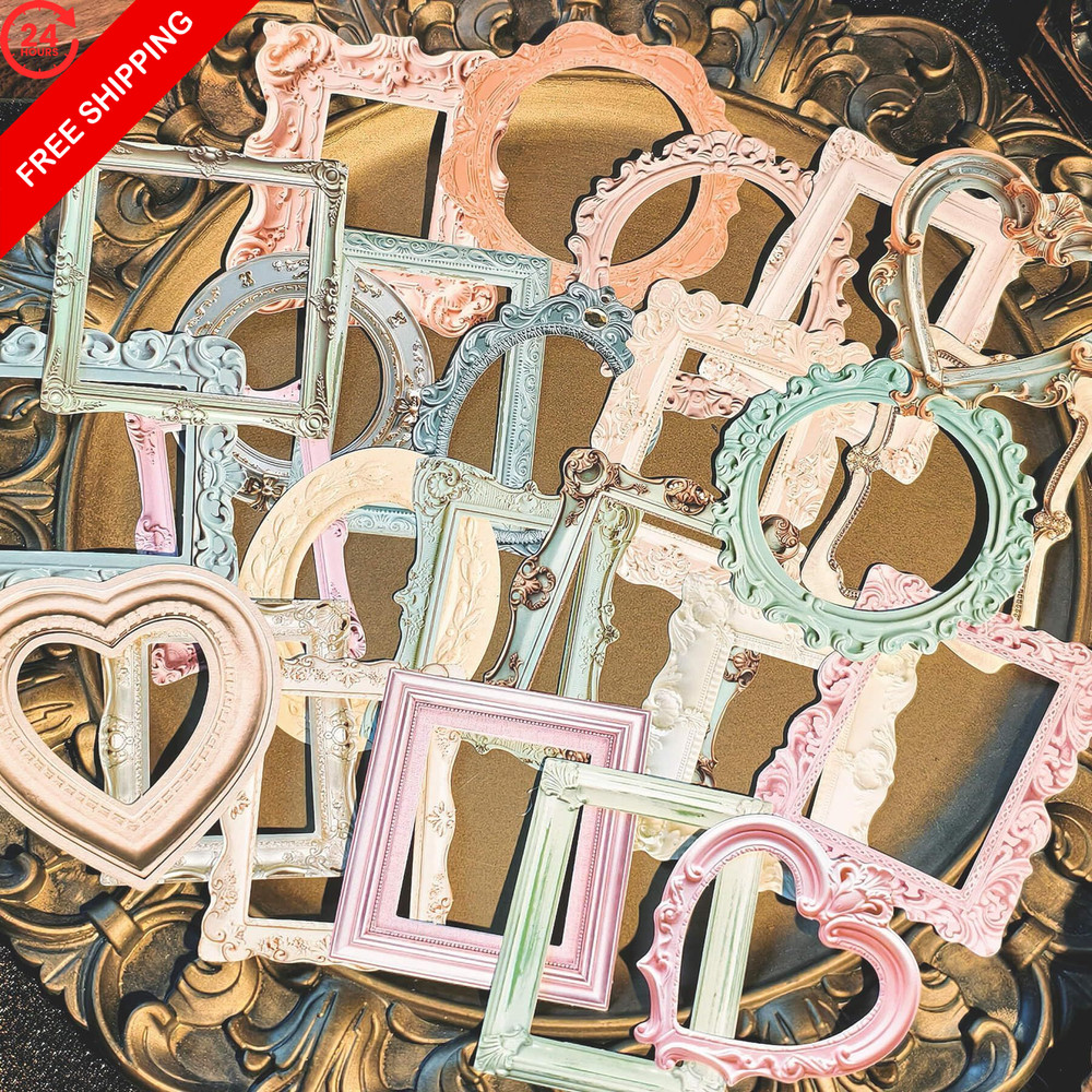 100 Pcs Vintage Frame Decorative Stickers – Scrapbooking Supplies for Color-1
