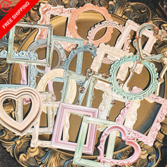 100 Pcs Vintage Frame Decorative Stickers – Scrapbooking Supplies for Color-1