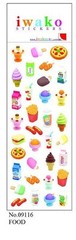IWAKO FAST FOOD JUNK FOOD STICKERS PIZZA MILK FRIES SEALED PACK SCRAP BOOKING