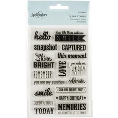New Spellbinders clear Rubber Stamp CAPTURED SENTIMENTS set free USA ship