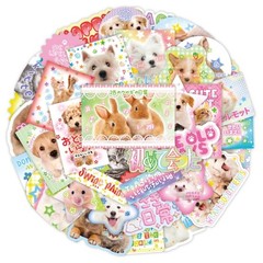 40Count Dog Cats Sticker for Scrapbook Notebook Water Bottle Phone Skateboard