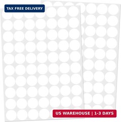 1400 Pcs White Dot Stickers 3/4″ Round Color Coding Label Circle Stickers Colore