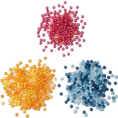 Buttons Galore Flat Back Half Pearls for DIY Crafts – Set of 3 BRIGHT COLORS