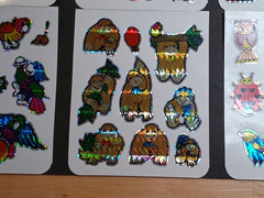 Vintage 1980s Stickers Prism Sparkle Unicorn Butterfly Rainbow Animal 12 Sheets