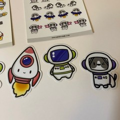 Hubman And Chubgirl Space Stickers Set