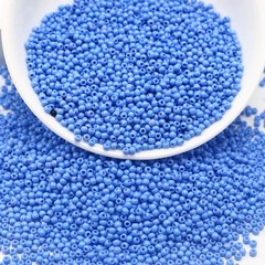 10000 Opaque Sky Blue Glass Beads 1.5mm (12/0) + Storage Box