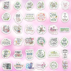 300Pcs Inspirational Christian Stickers – Bible Verse Designs for Journaling, M