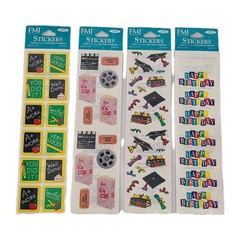 VINTAGE 1990s FMI Frances Meyer Stickers 4 Packages Scrapbooking Collection