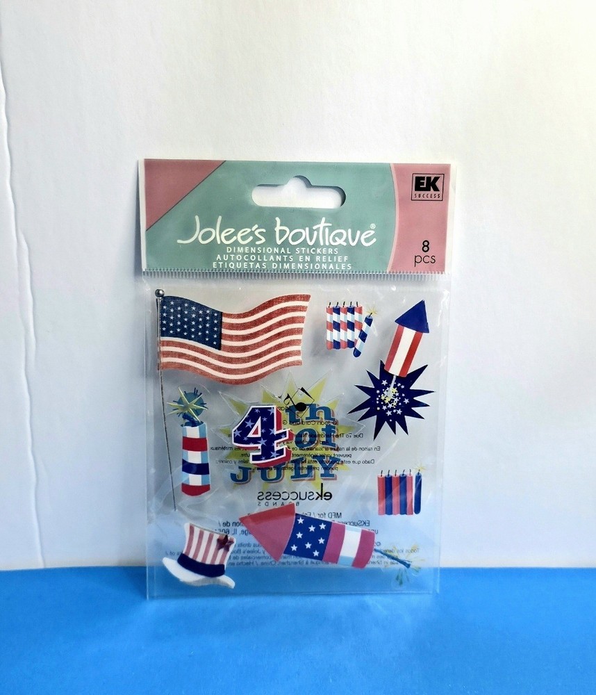 FREE SHIP Jolee’s 4TH OF JULY Scrapbook Stickers CELEBRATION FIREWORKS AMERICA