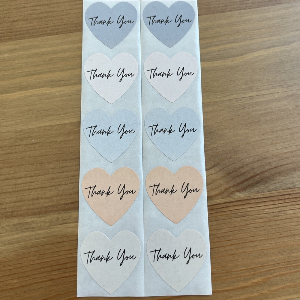 10pcs Cute Thank You Stickers 1 inch Small Business Decorate Envelopes Sealing