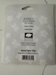 Cloud 9 Design Series Photo Banner II Epoxy Paper Clips 7Pc Baby Girl Themed