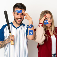 Blue Face Glitter Eye Black Stickers, 36PCS Football Baseball Eye Stickers, Brea