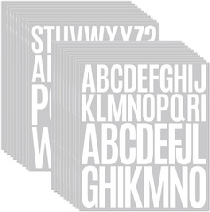 Letter Stickers 24 Sheets 2+3 Inch Alphabet Stickers Vinyl Stick White Self Adhe