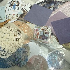 100 + Ephemera Lot Junk Journal Grab Bag Scrapbook Paper Collage Scrapbooking