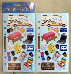 Large Mixed Lot (18+ Sheets) STICKOPOTAMUS Vacation RV Cruising TRAVEL Stickers