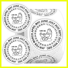500 Pcs Eggs Laid on Date Stickers 2″ Farm Fresh Egg Round Stickers Egg Chick…