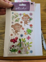 Sticko Scrapbooking STICKERS Animal Funky Monkey Cute Butterfly Frog EK SUCCESS
