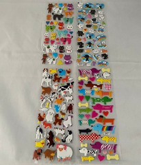 4 Different Sheets 3D Puffy Dog Cat Stickers Bulk Stickers for Girls Boys Kids