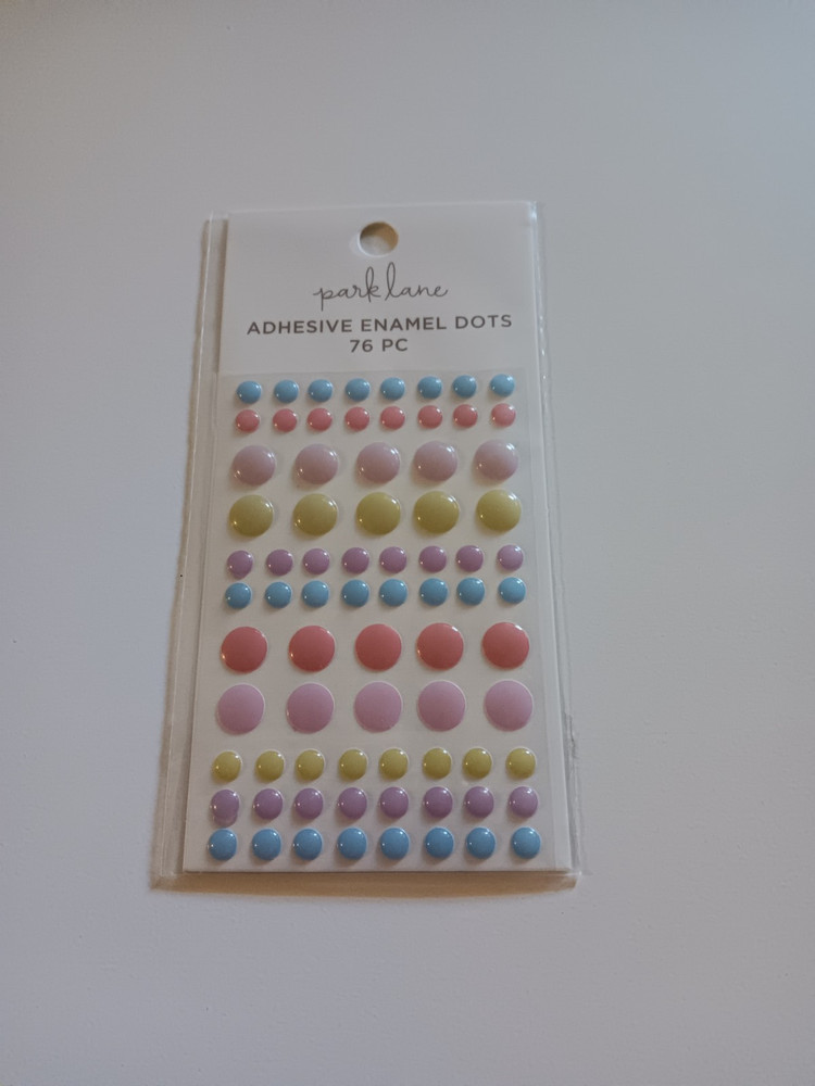 Park Lane Sticky Back Enamel Dots Pastel Colors 2 Sizes Pink Purple Blue Coral