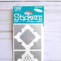Vintage Frances Meyer Silver Photo Corners Stickers – 2 Sheets