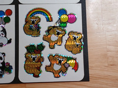 Vintage 1980s Stickers Prism Sparkle Unicorn Butterfly Rainbow Animal 12 Sheets