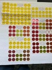 Easter Seals Yellow Smiley Face 1.25″ Stickers 166 Total