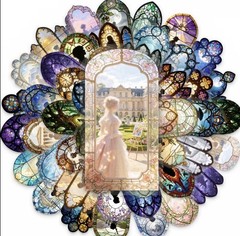 10pcs P.E.T. Fantasy Stained Glass Window Stickers- Scrapbook Journal, DIY Cards