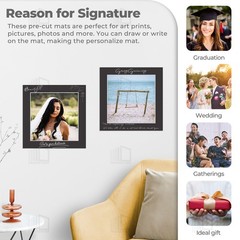 10 Pack 10×10 Black Photo Mat for 8×8 Pictures 7.5×7.5″ Opening Acid-Free