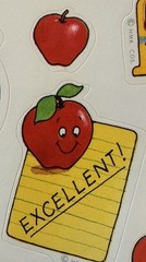 GOOD LOOKING APPLE Stickers (13pc)Hallmark•Vintage 1983 •Reward•Card Making•