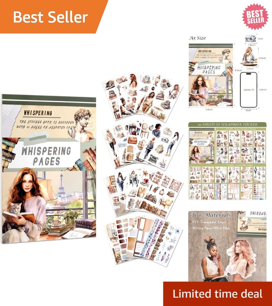 Luxury Journaling Sticker Set – Waterproof & Fade Resistant for Scrapbookers
