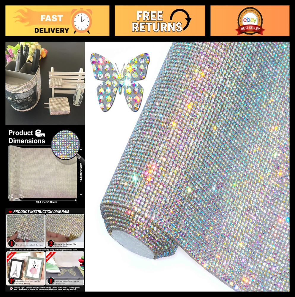 DIY Rhinestone Car Decoration Stickers – 81000 Self-Adhesive Glitter Gems, 2mm,