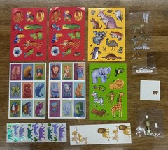 🐯 Huge Lot Of Zoo Safari Desert Animals Stickers Vintage Scrapbook Crafts Gifts