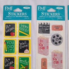 VINTAGE 1990s FMI Frances Meyer Stickers 4 Packages Scrapbooking Collection