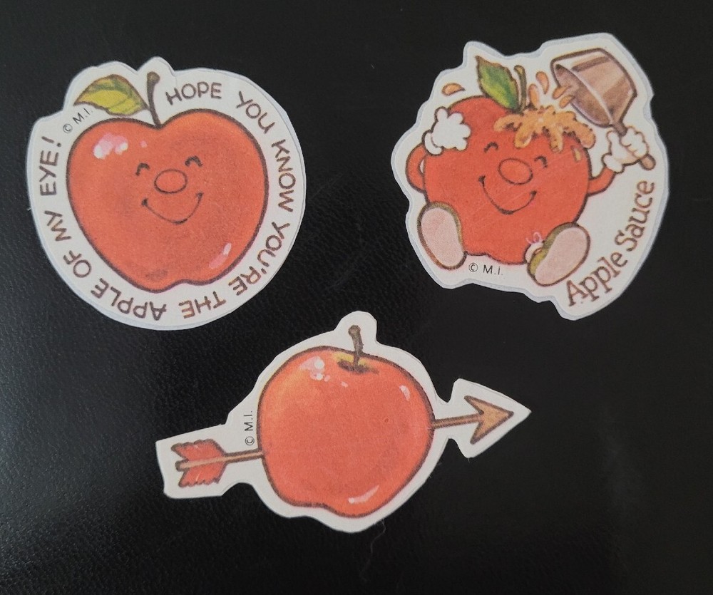 scratch and sniff stickers USED Mark Apple scent