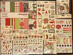 Simple Stories MAKE IT MERRY 12×12 Collection Kit, Bits, Brads, Stickers LOT