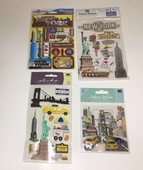 New York City NYC Theme Scrapbook Stickers Sealed Set Of 4 Packs