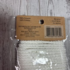 Recollections 100% Cotton Rope White 15yds 13.7m 0.1in 3 mm Non-Wired