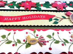 Martha Stewart Christmas Woodland 3D Border Stickers Poinsettia Partridge