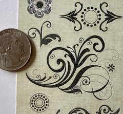 FLORAL SWIRL Glitter Stickers (17pc)Garden•Blooming•Leaves •Circles•Card Making•