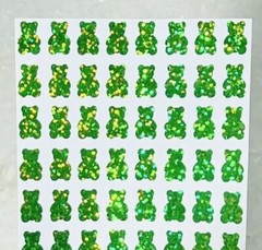 Holographic Sparkle Gummy Bear Sticker Sheet! – Choose a Size & Color