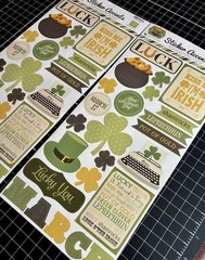 Echo Park Co LUCKY YOU Sticker Accents LOT of 2 – Irish, Luck, St Patrick’s Day