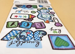 Keepsake Essentials BABY BOY Stickers Stroller, Rattle 2-Sheets Scrapbook, NEW