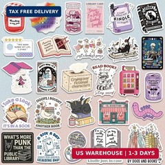 300 PCS Book Stickers for Kindle, Bookish Sticker Pack Reading Glitter Waterproo