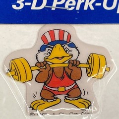 Vtg Drawing Board 3D Perk-Up Puffy Stickers 80s L.A. Olympics Uncle Sam Sports