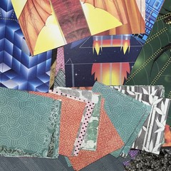 Craft Lot. Scrapbk New Stencils Stickers Stamps. Colorful Paper Sheets/square.